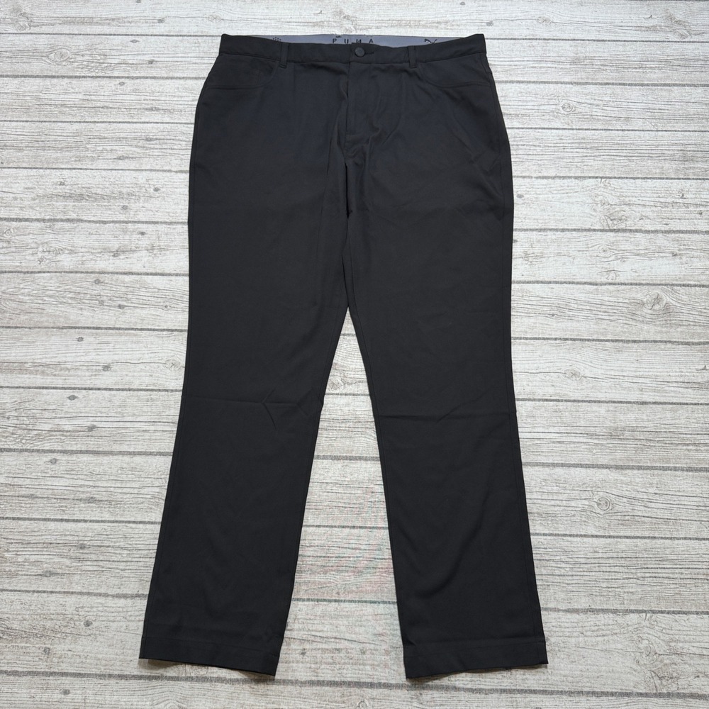 Puma Golf Pants Men's 36x32 Black Straight Leg Athletic Lightweight Athleisure